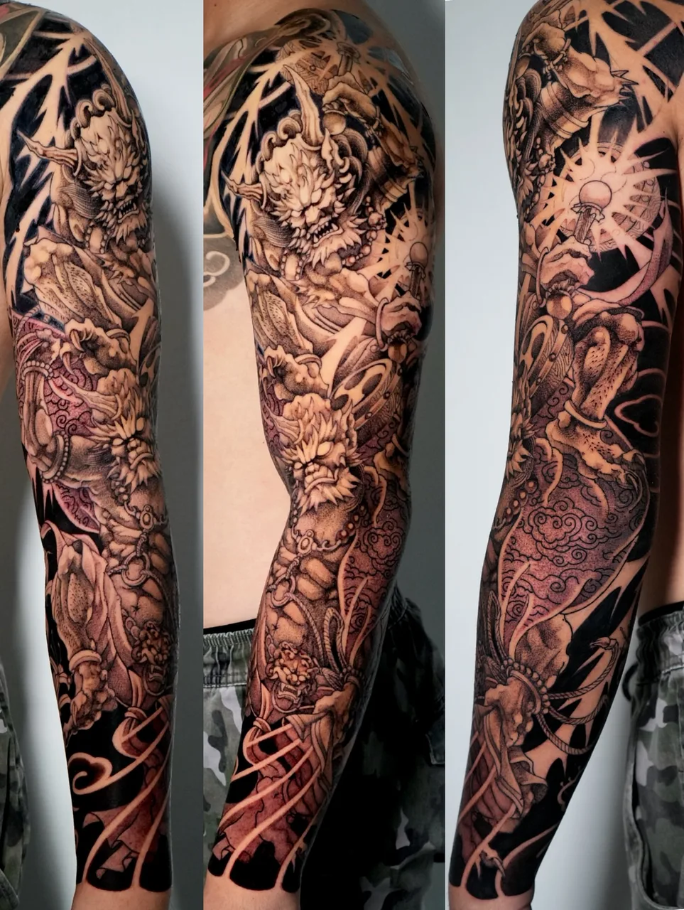 Tattoo by @micogeologo_tattoo — japanese_irezumi, black_and_grey
