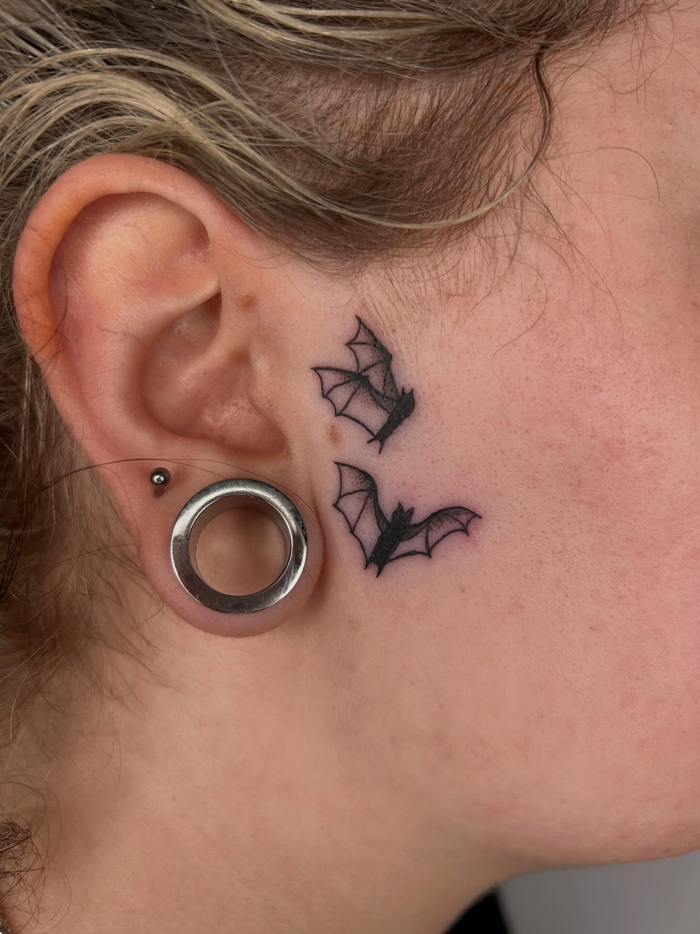 Tattoo by @poppyoliviatattoo — black_and_grey