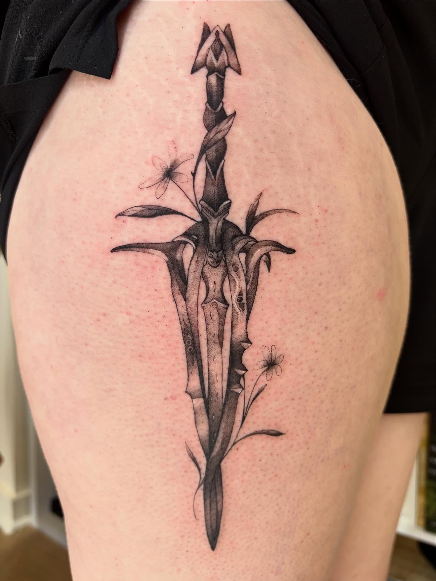 Tattoo by @joelytattoos — black_and_grey