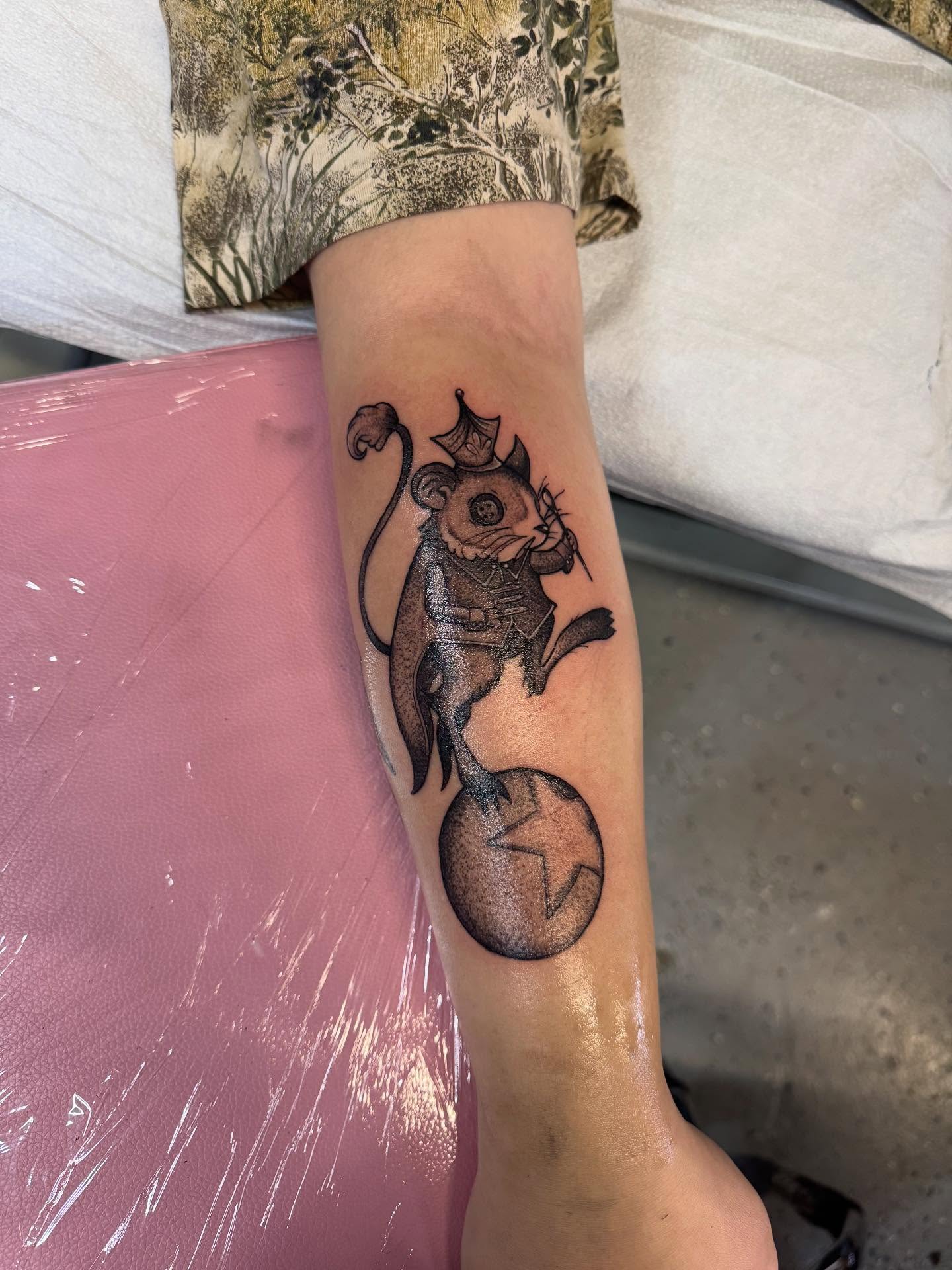 Tattoo by @oneinkedangel — dotwork, realism