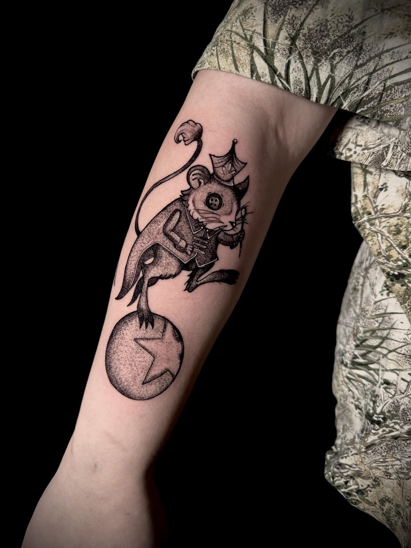 Tattoo by @oneinkedangel — dotwork
