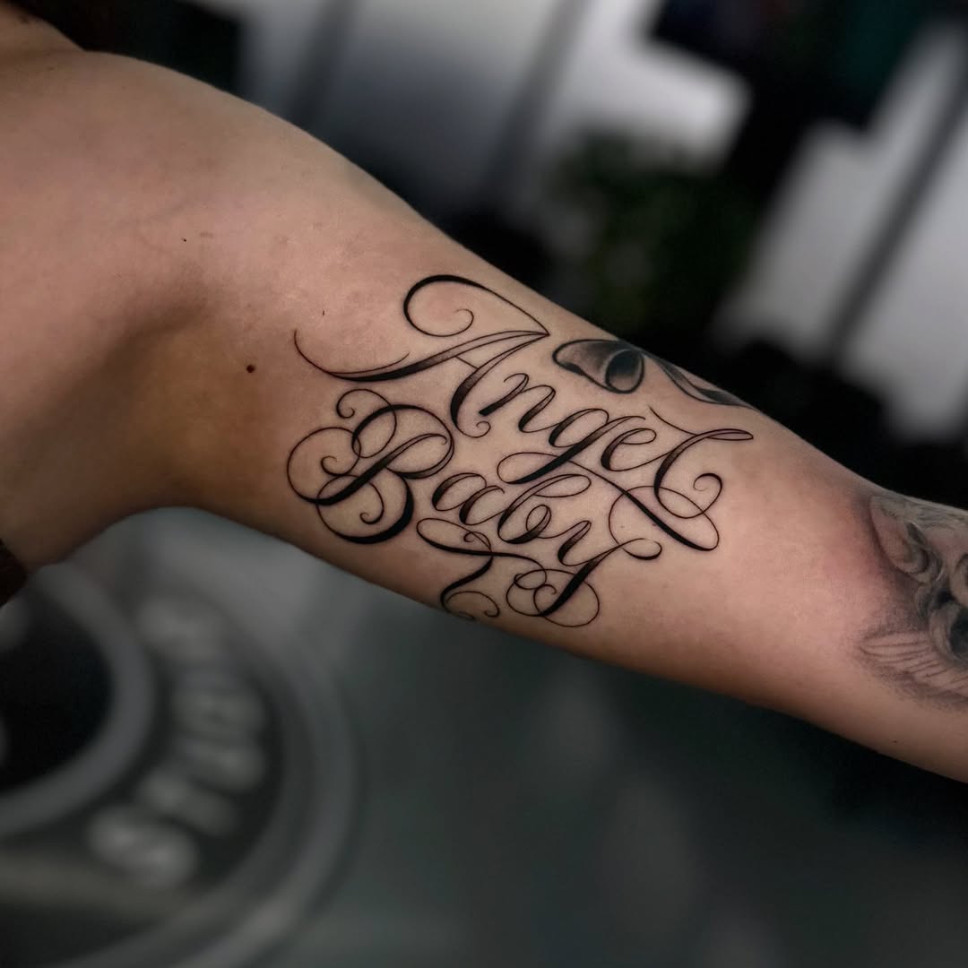 Tattoo by @619stephtattoos β lettering_script, chicano