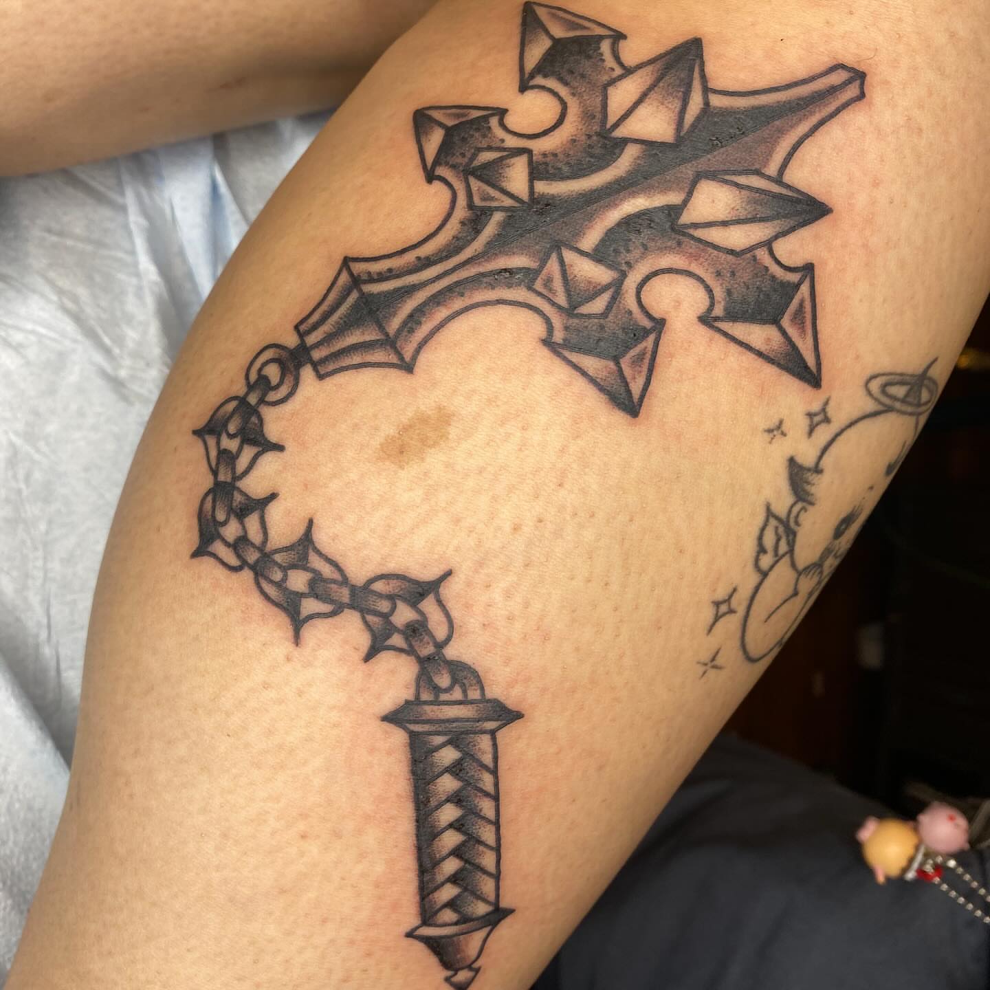 Tattoo by @lilspankee — black_and_grey