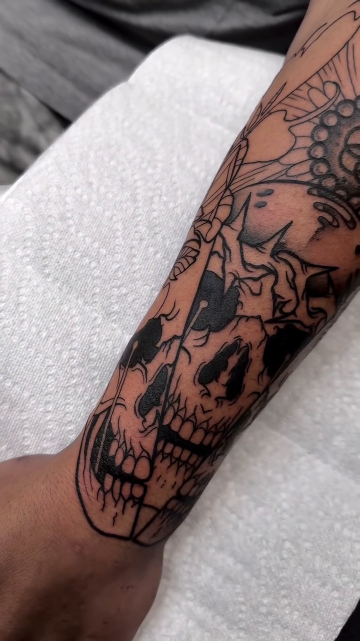 Tattoo by @stampflytattoos — black_and_grey, realism