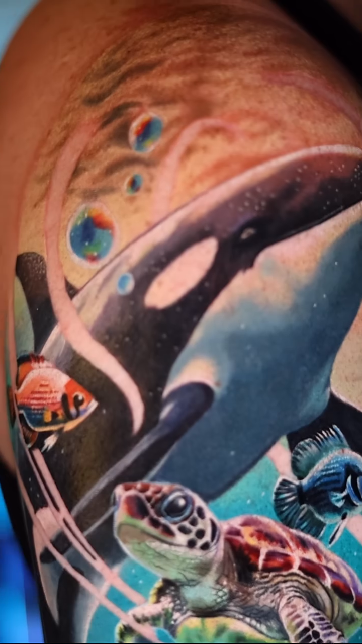 Tattoo work at Evergreen Tattoo Invitational 2026