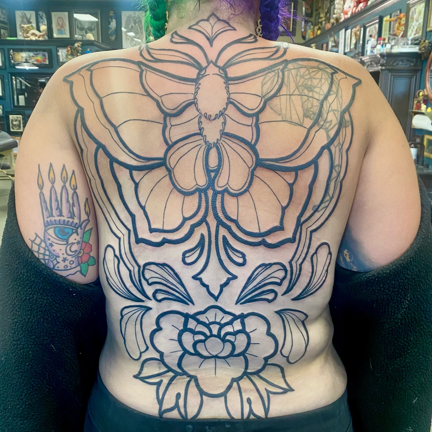 Tattoo by @ashleylintattoos — american_traditional, ornamental