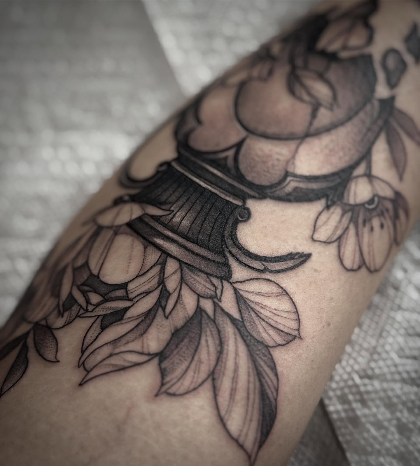 Tattoo by @tats_earnhardt — black_and_grey