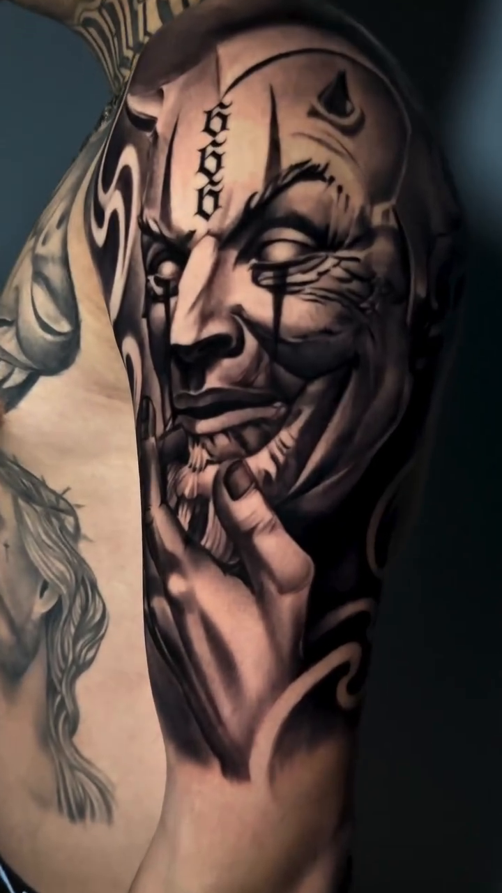 Tattoo by @yackolettersx6 β realism, black_and_grey