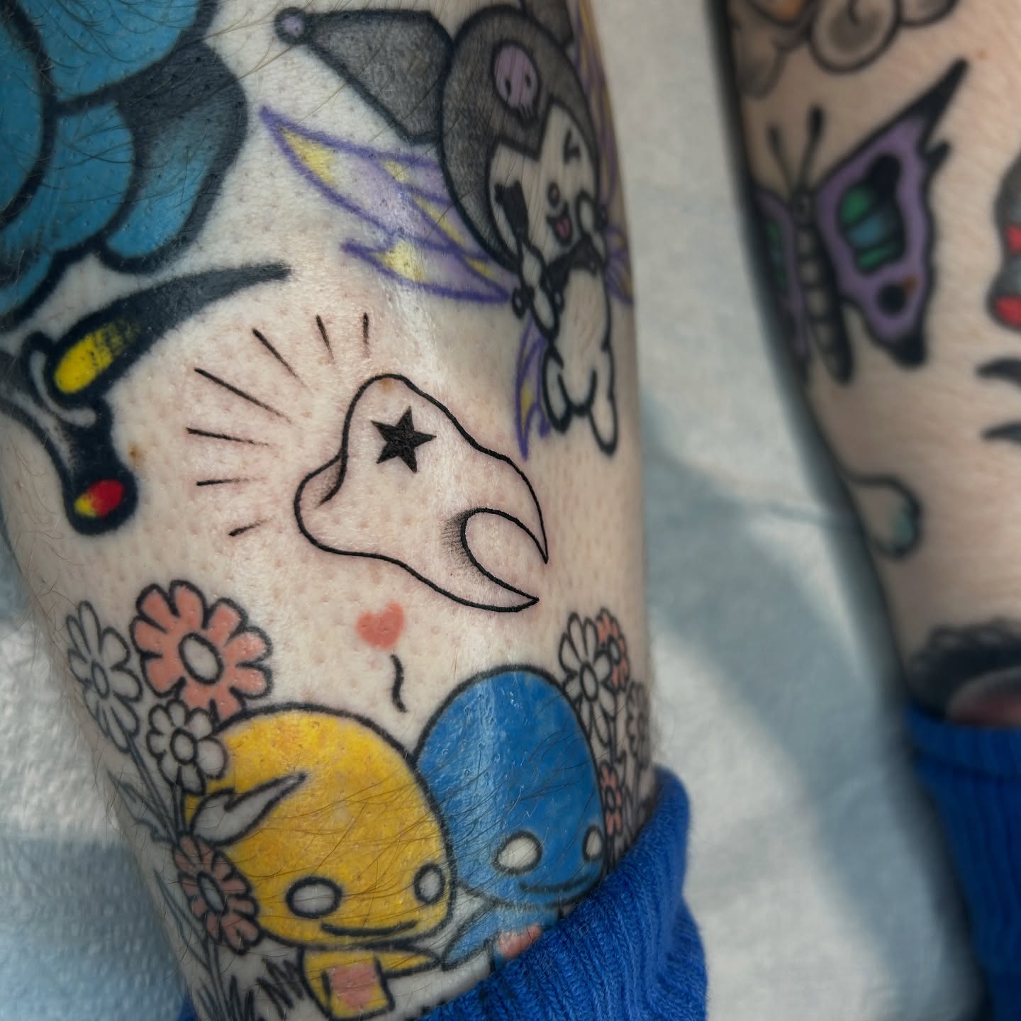 Tattoo by @sweetcarolinetattoo — american_traditional, dotwork