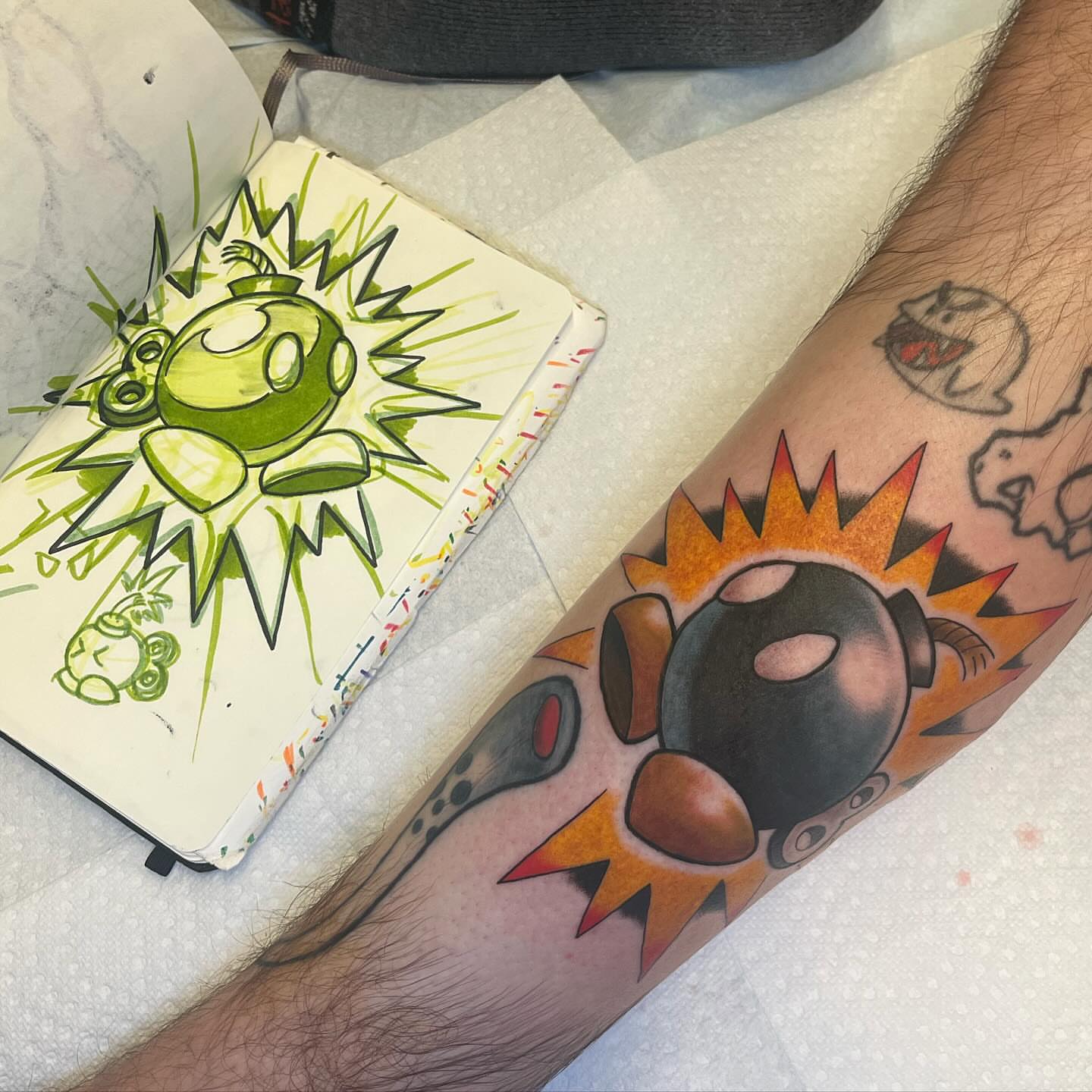 Bomb American traditional tattoo on the forearm by CJ Ligocki - Ferndale Detroit Michigan Tattoo, Ferndale, Michigan