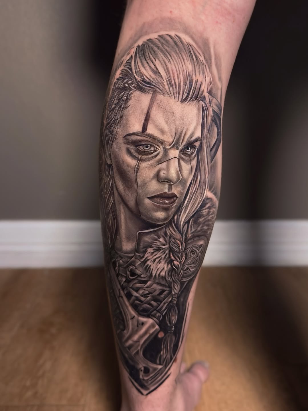 Tattoo by @kodi_tattoo β realism, black_and_grey