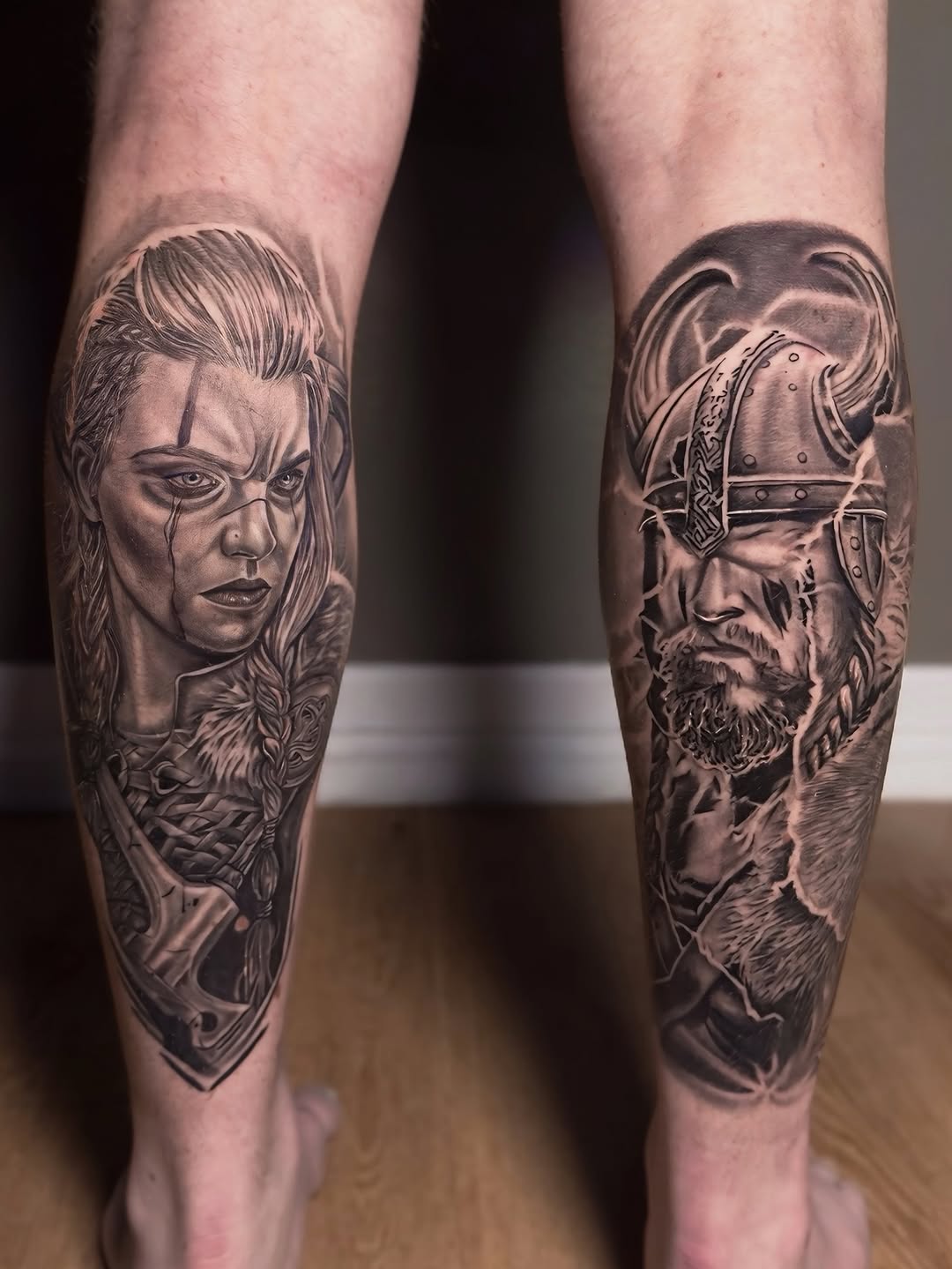 Tattoo by @kodi_tattoo β realism, black_and_grey