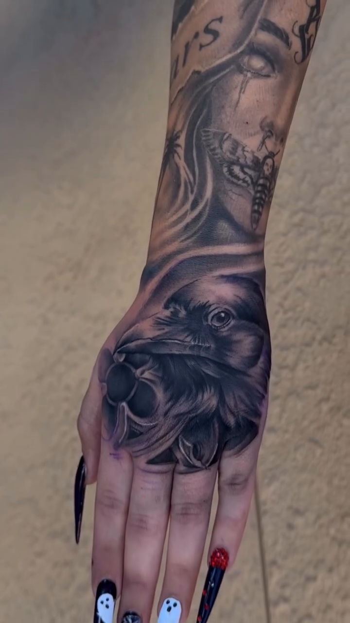 Tattoo by @alinas_tattoos β realism, black_and_grey