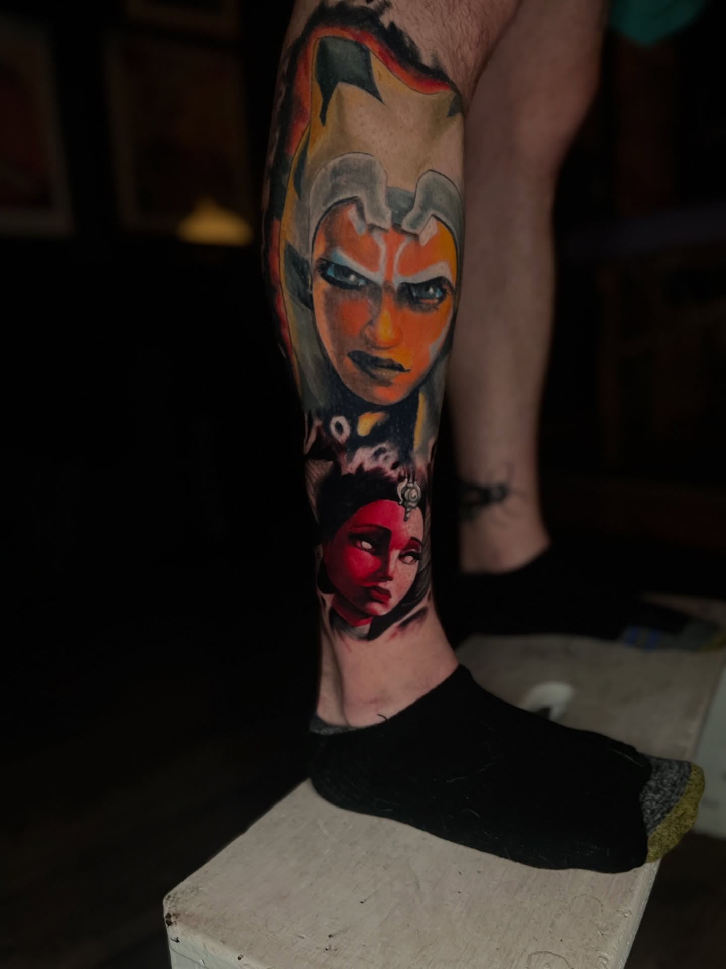 Anime characters anime tattoo on the forearm by Dean Rogers