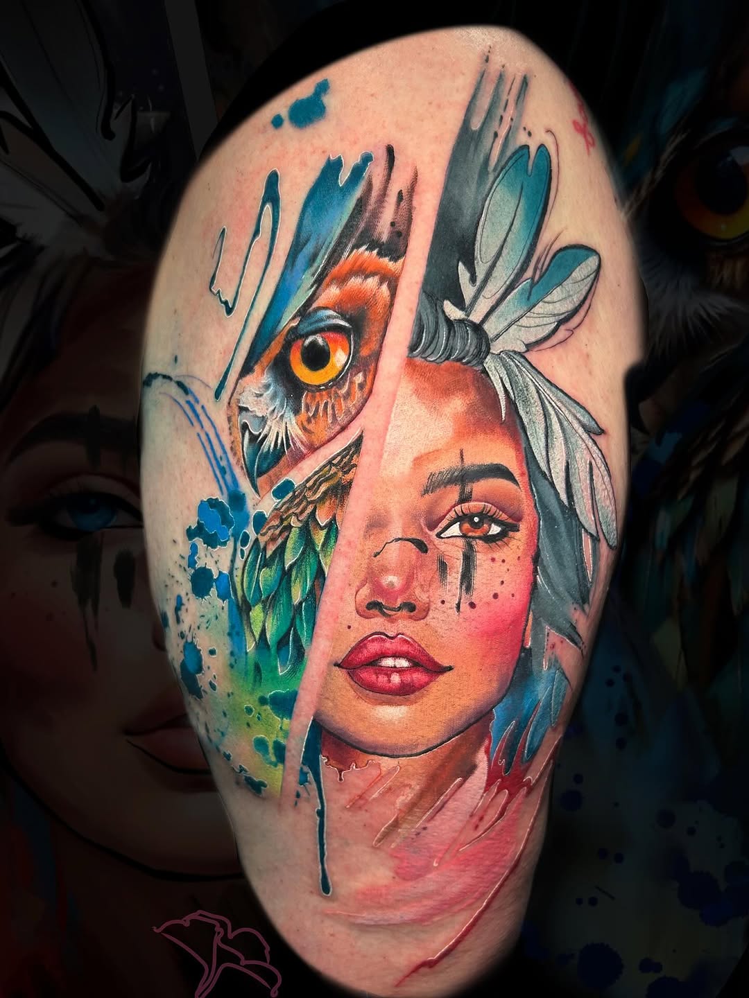 Tattoo by @alinepetunia — realism, trash_polka