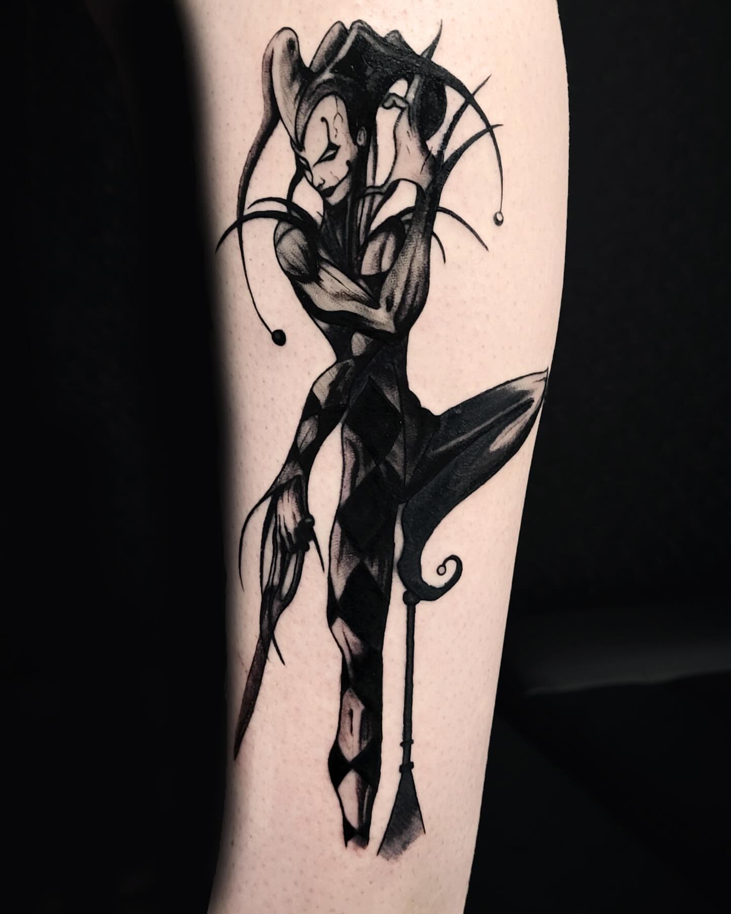 Anime character anime tattoo on the forearm by Артем Летний