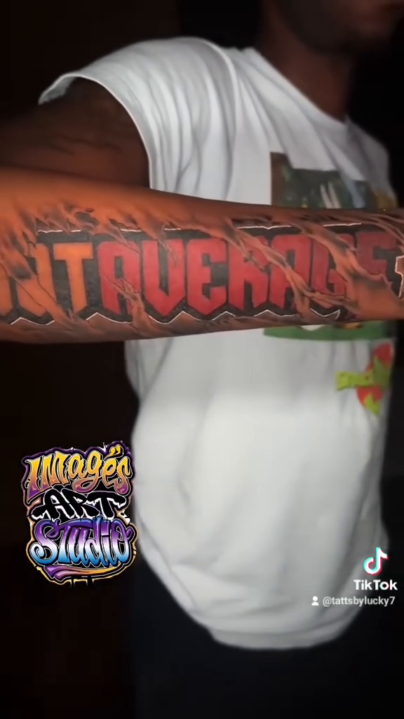 Tattoo by @tattsbylucky7 — lettering_script