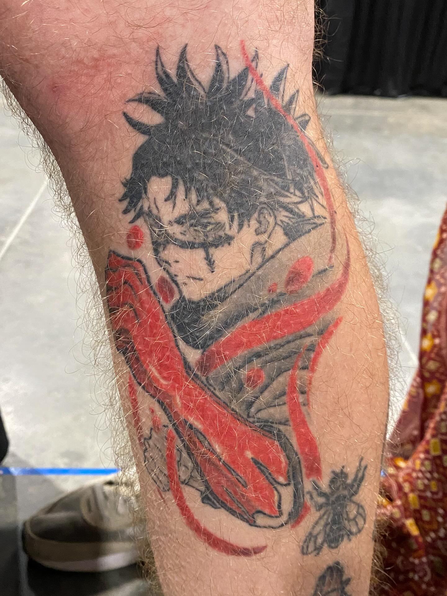 Tattoo by @falseteethgod — anime