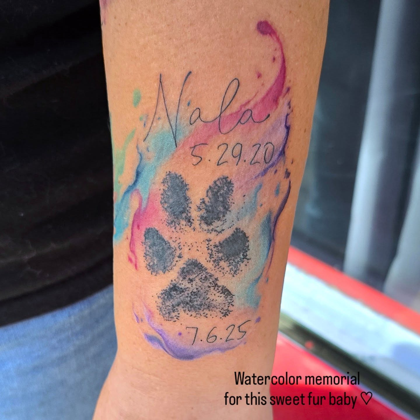 Tattoo by @mac_missa — watercolor