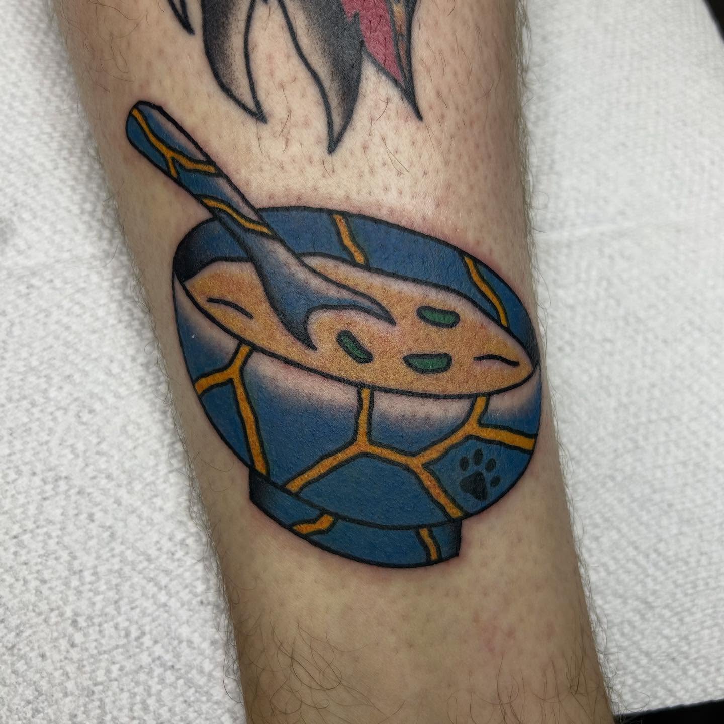 Turtle geometric tattoo on the forearm by Bregan ✨