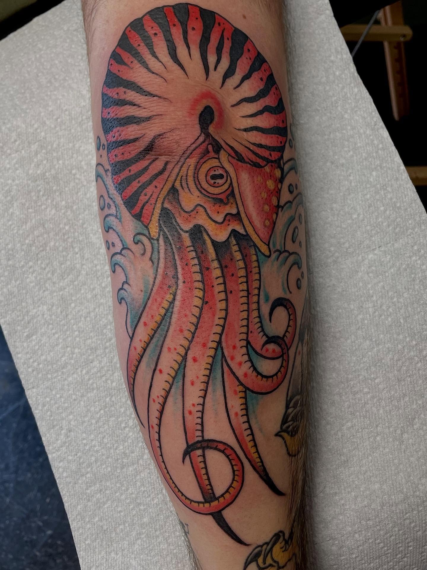 Tattoo by @mharristattoos — american_traditional, dotwork