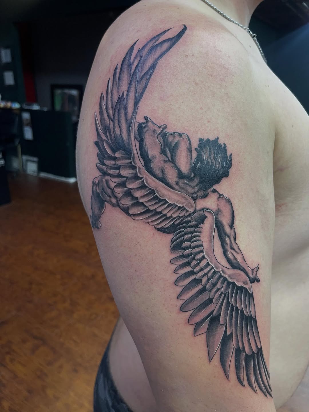 Tattoo by @illestgorilla — realism, black_and_grey