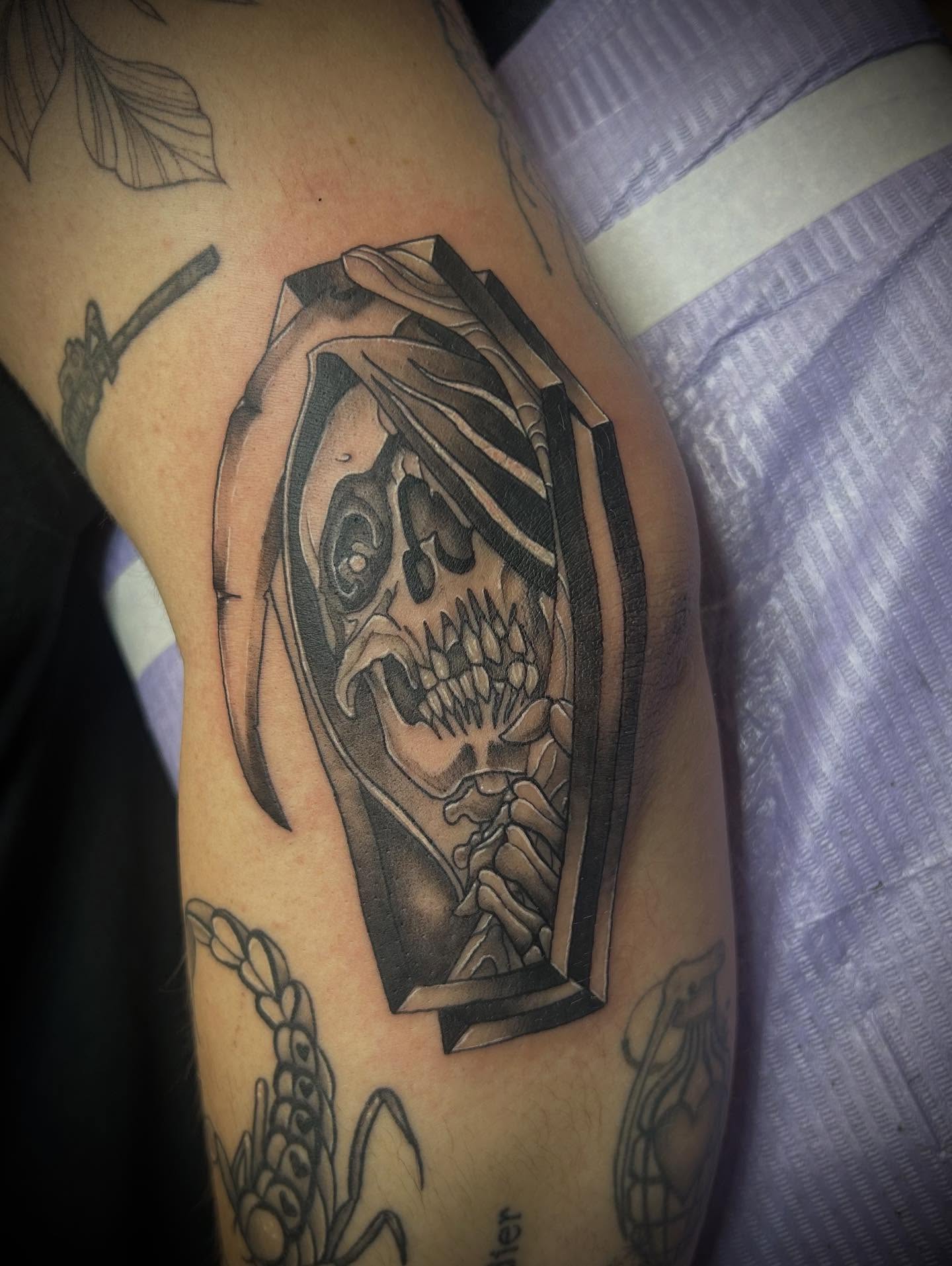 Tattoo by @amry.tattoos — black_and_grey, realism