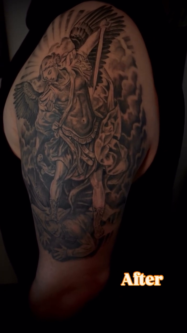 Tattoo by @greg_victory — realism, black_and_grey