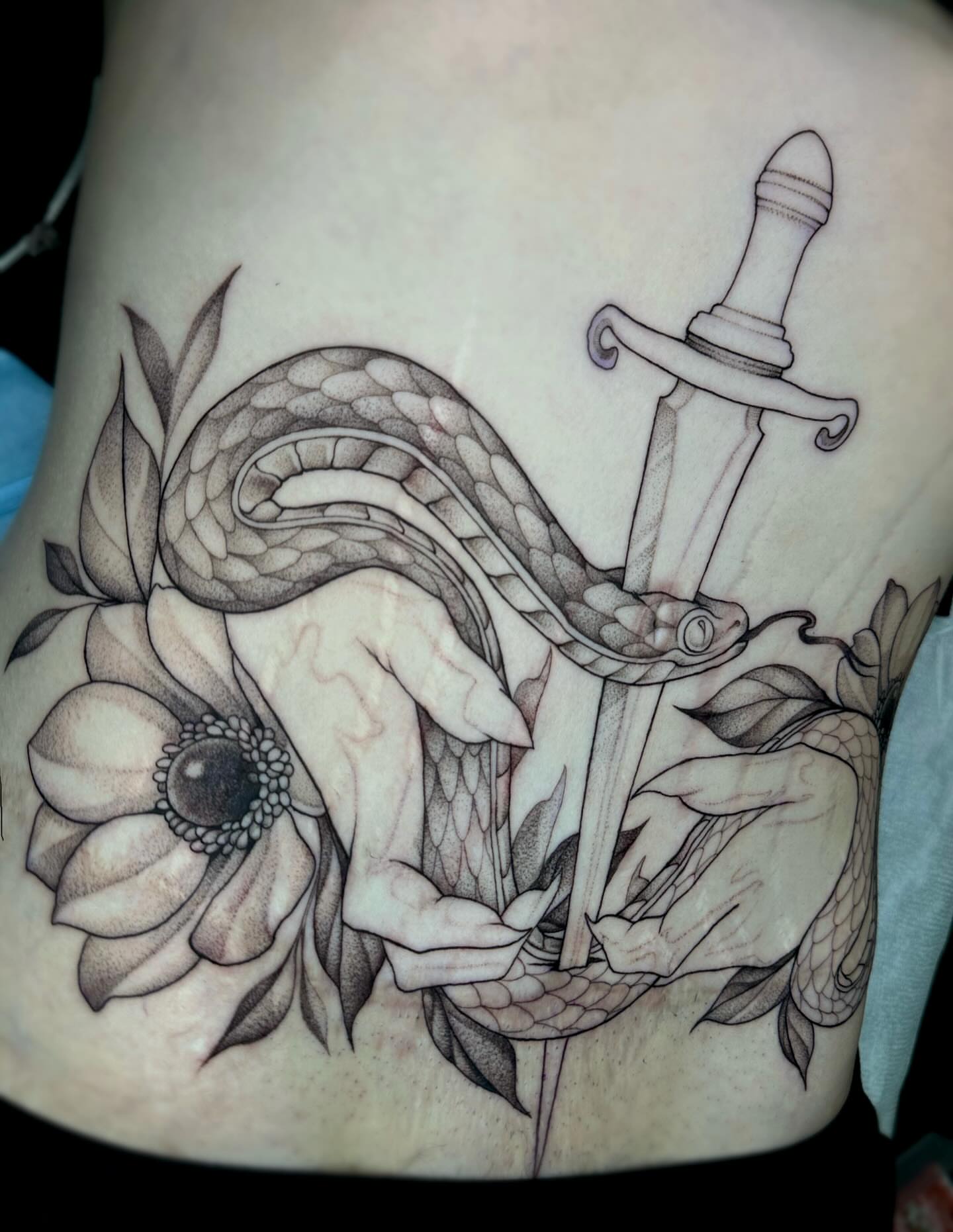 Tattoo by @grimmyweep — black_and_grey, realism