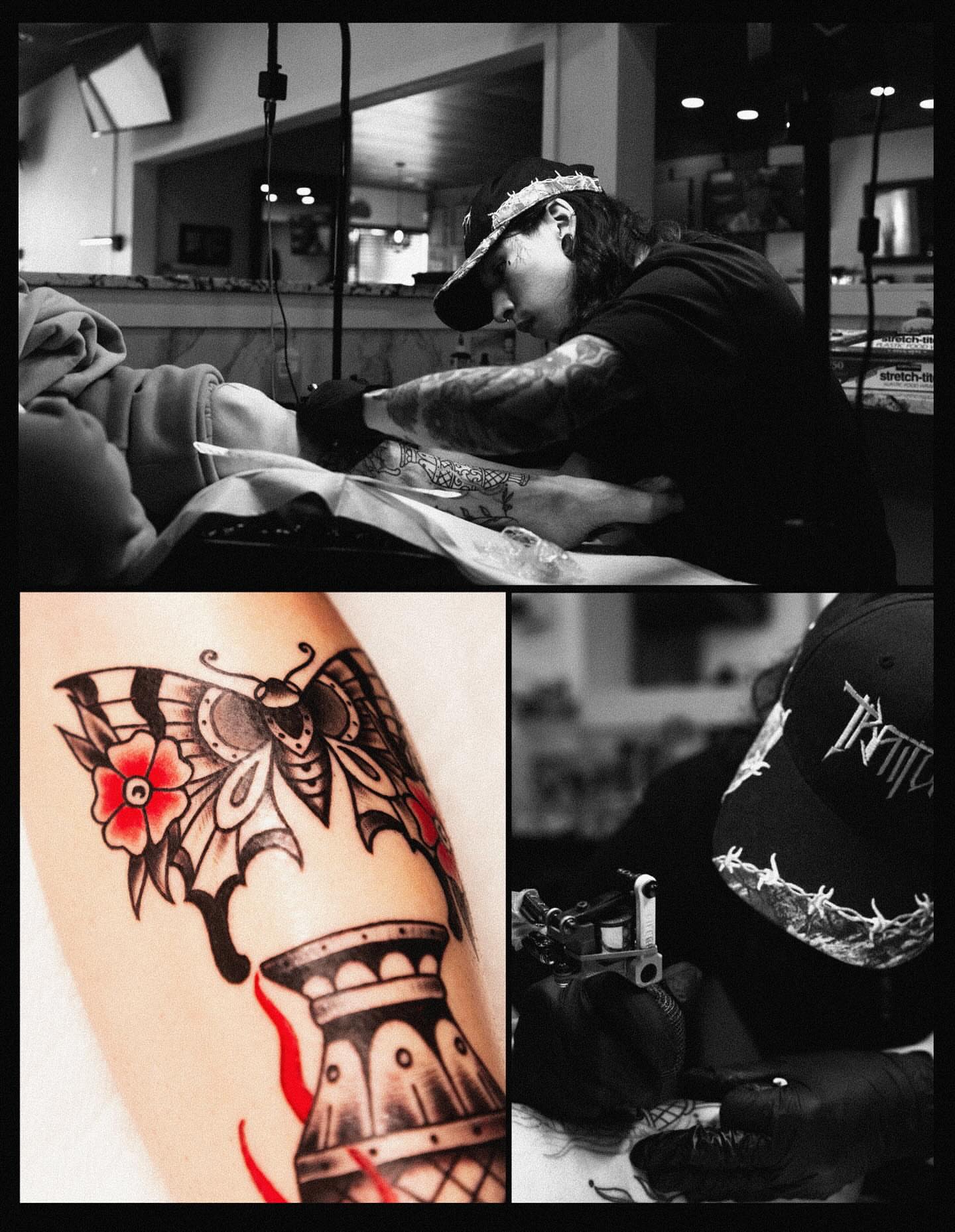 Tattoo by @dodgetattoos — american_traditional, black_and_grey