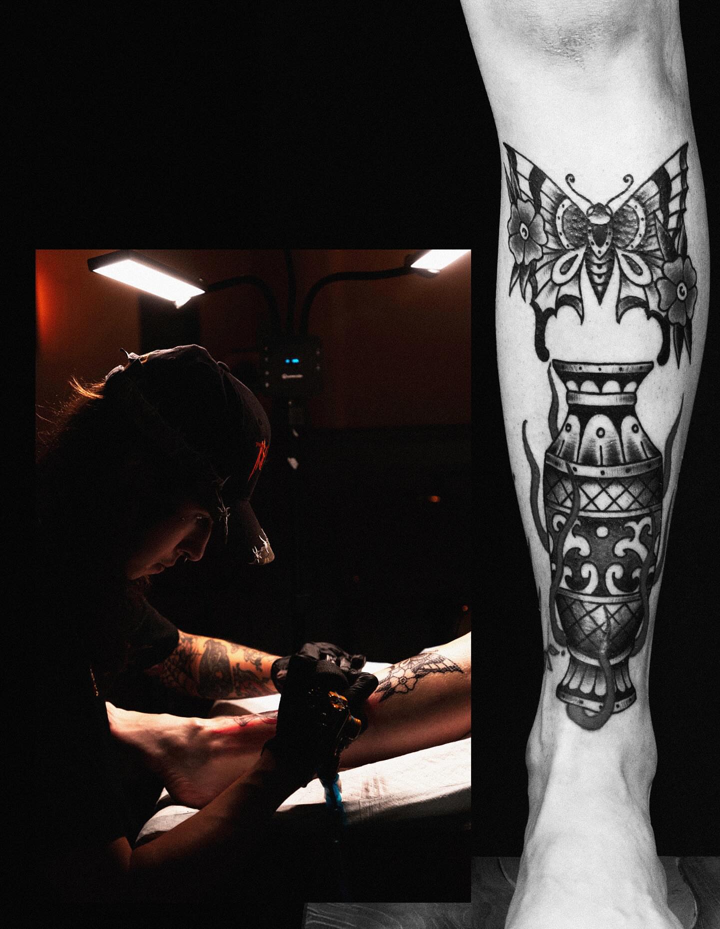 Tattoo by @dodgetattoos — black_and_grey