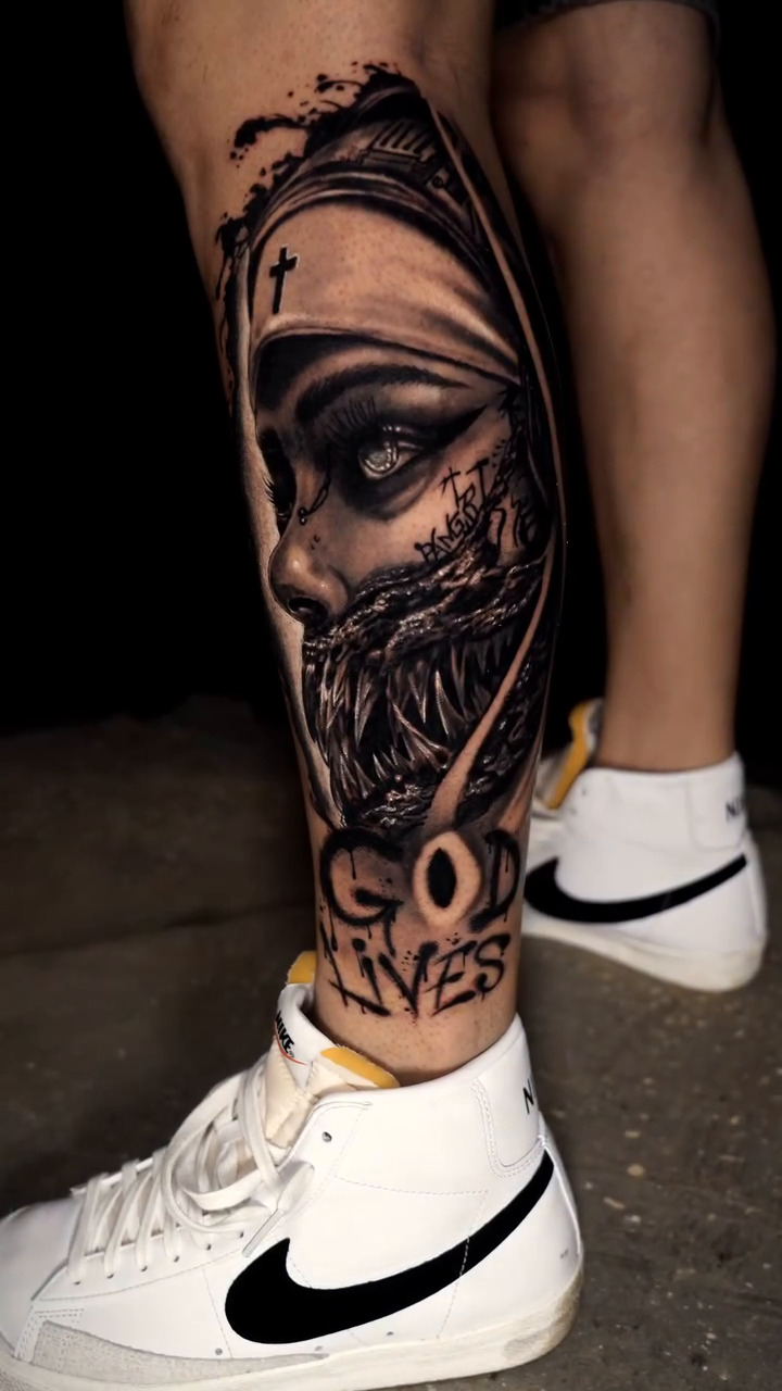 Tattoo by @pango_tattoo — dark_realism, black_and_grey