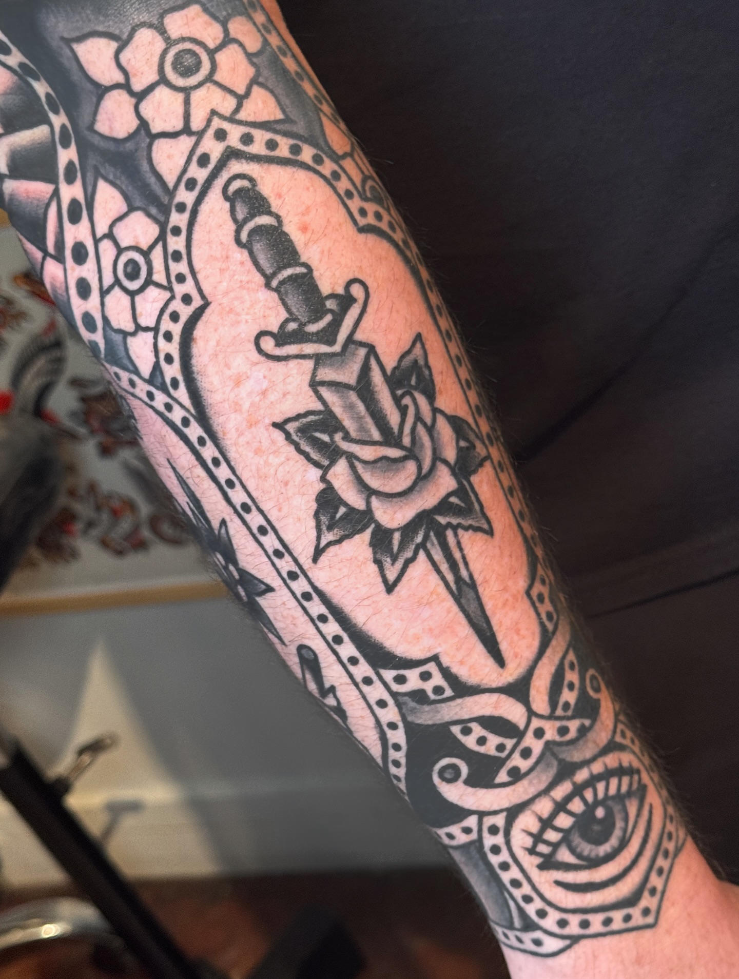 Tattoo by @angelhandstattoo — american_traditional, black_and_grey