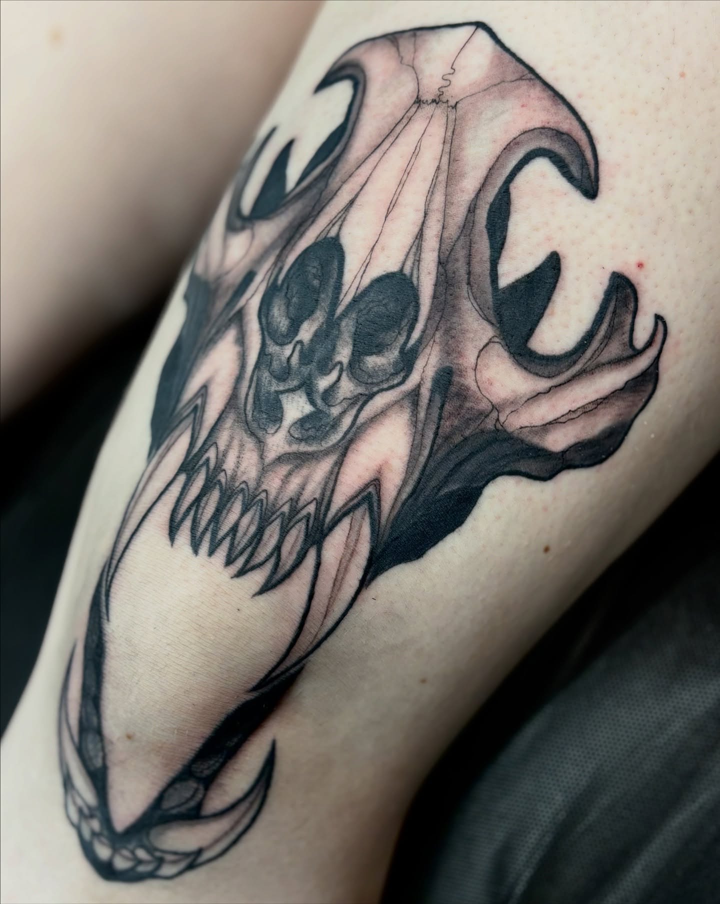 Tattoo by @chalmskinart — black_and_grey