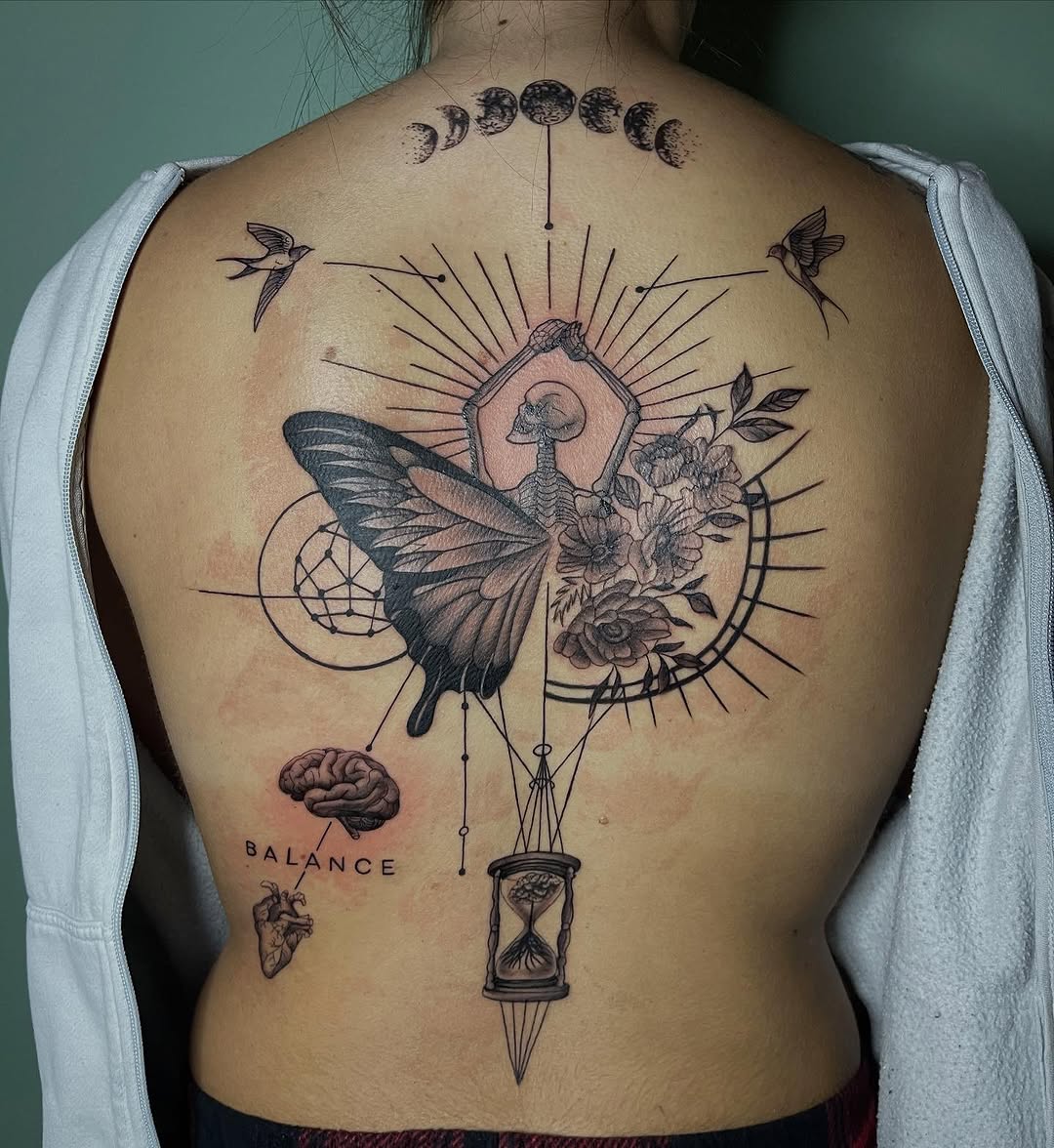 Tattoo by @therealdomgray β black_and_grey, geometric
