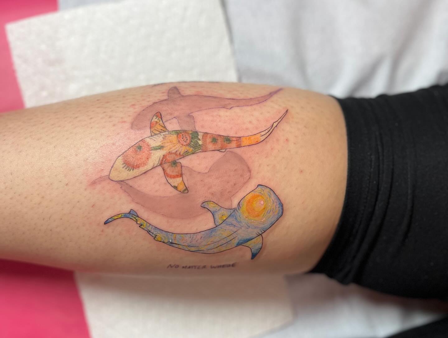 Tattoo by @bodyartbycakens — watercolor