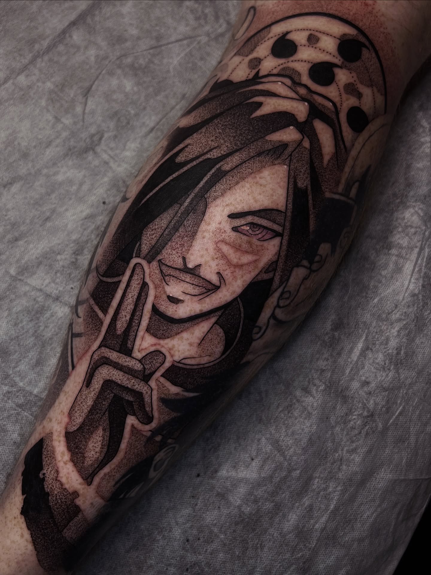Tattoo by @jett_sonn β dotwork, anime