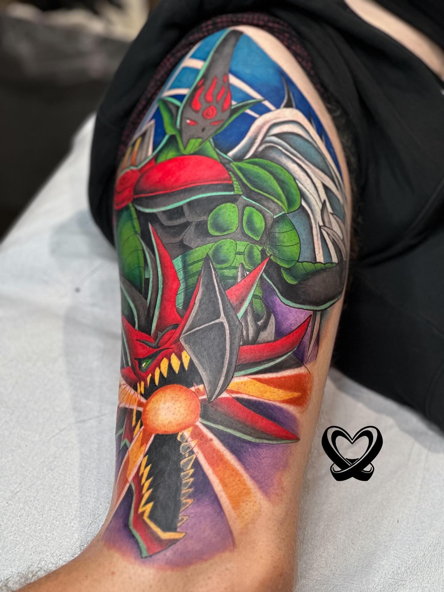 Cyborg anime tattoo on the forearm by Keyon J
