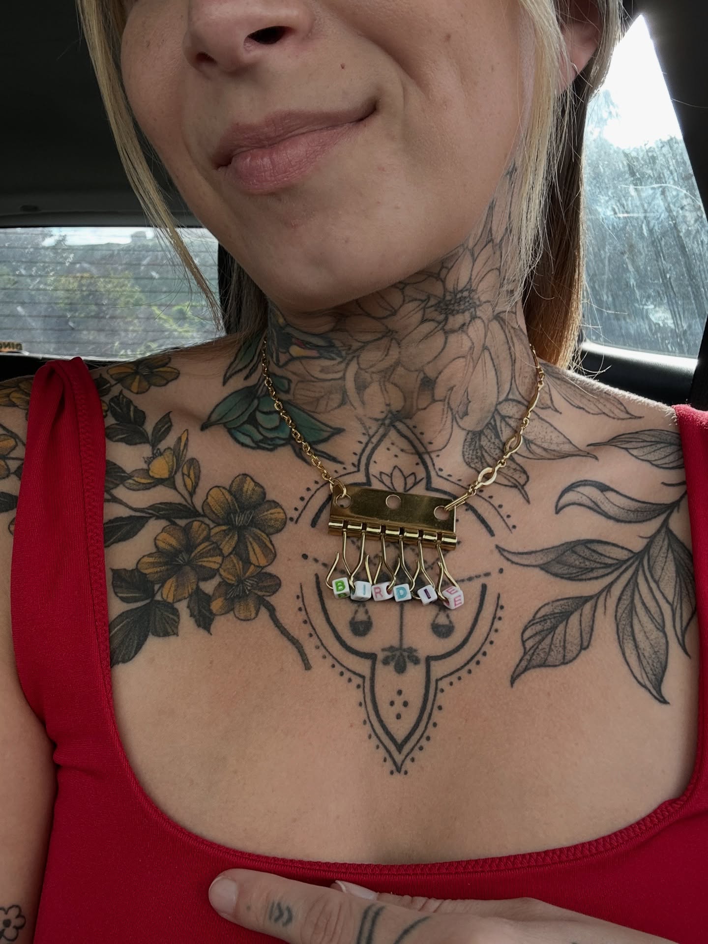 Floral and geometric design black and grey tattoo on the chest by ☆ Nashville Fine Line Tattoo Artist ☆