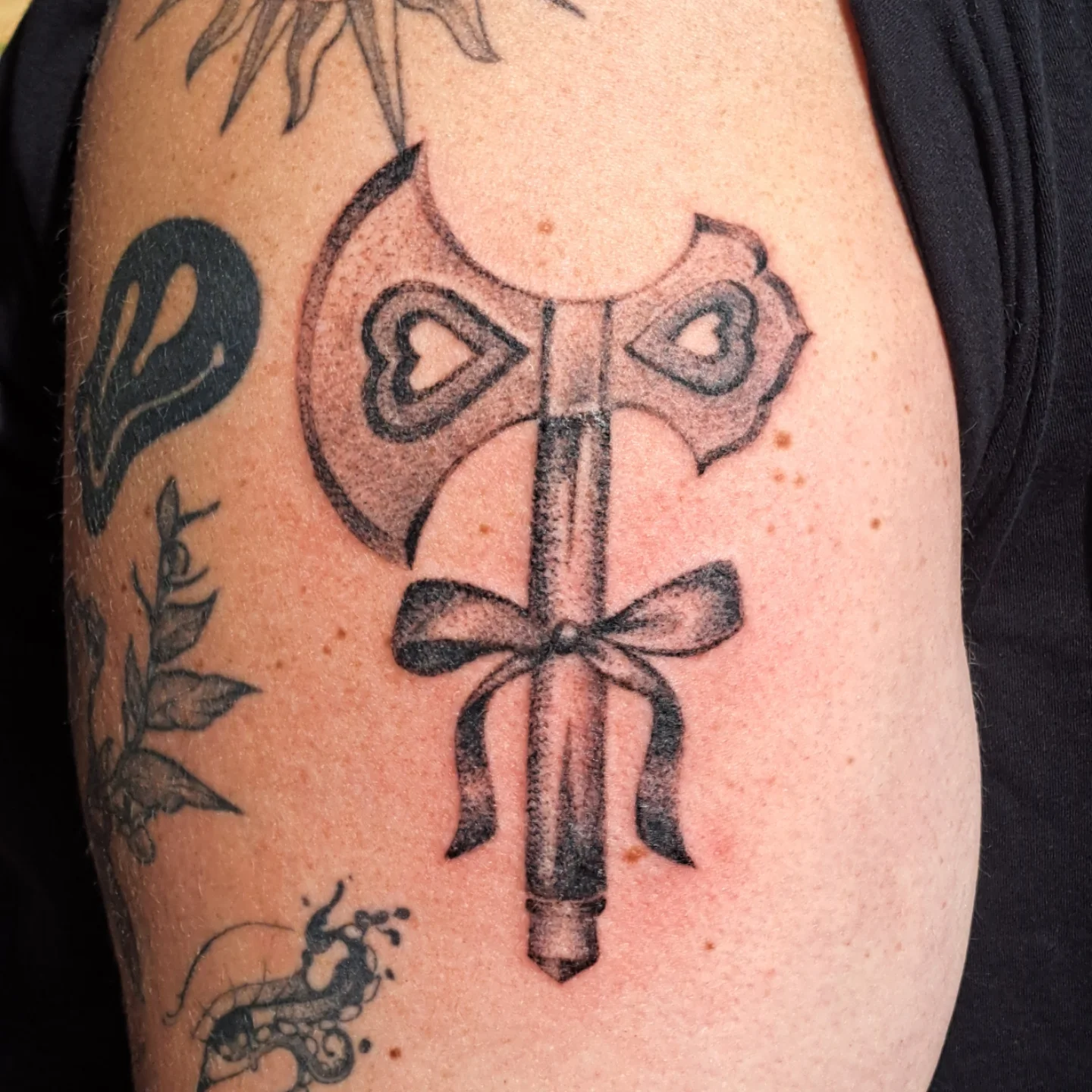 Tattoo by @dogranchtattoo — black_and_grey