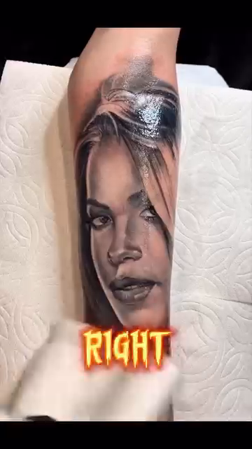Portrait of a woman realism tattoo by ๐ฝ๐๐๐๐๐๐๐ ๐ถ๐๐๐