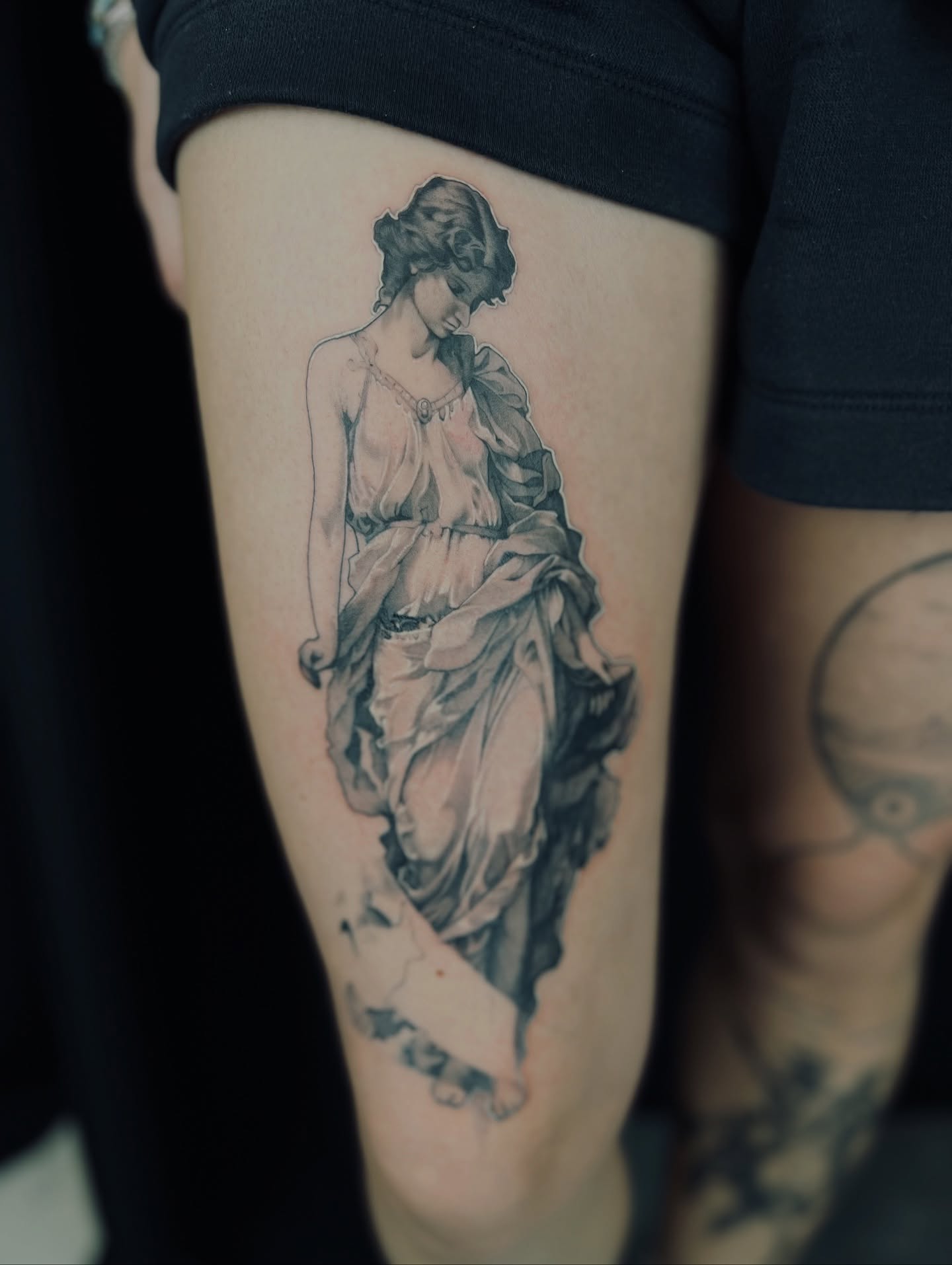 Tattoo by @apologies_tattoo_studios — black_and_grey, realism