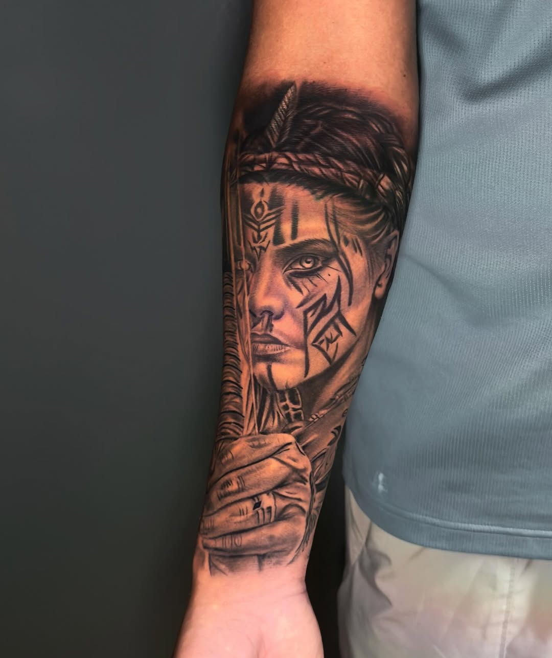 Tattoo by @kodi_tattoo β realism, black_and_grey