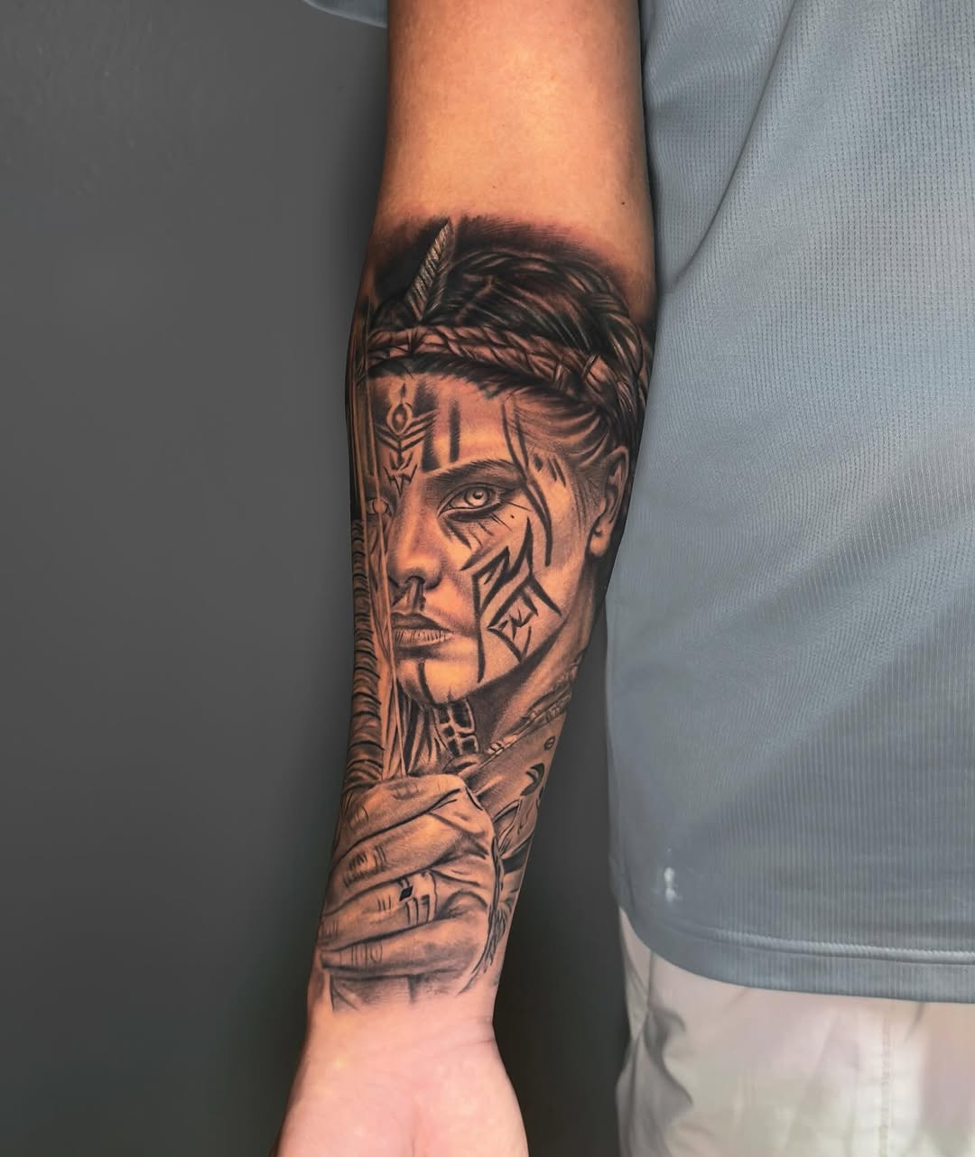 Tattoo by @kodi_tattoo β realism, black_and_grey