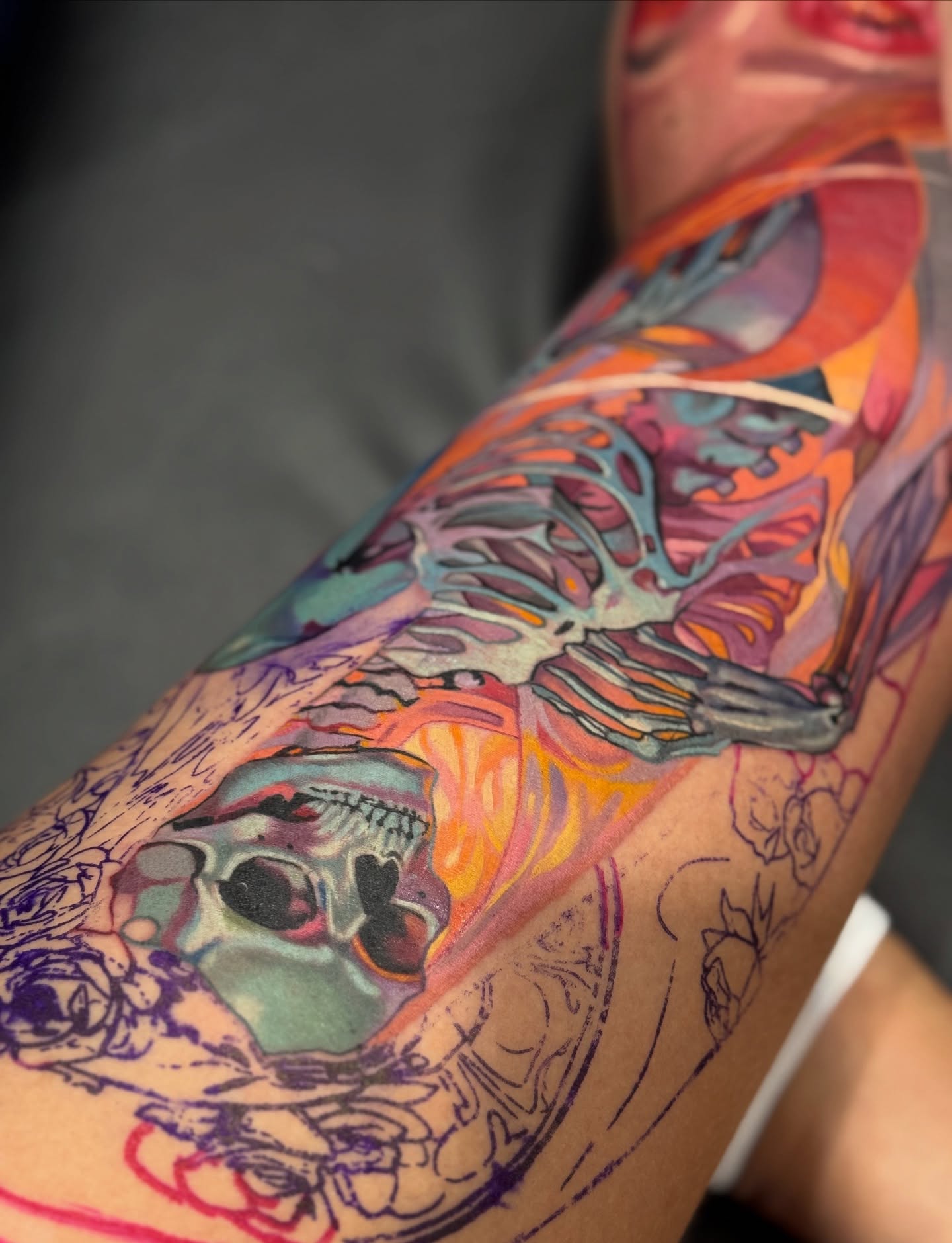 Tattoo by @themooreclan77 — new_school, dotwork