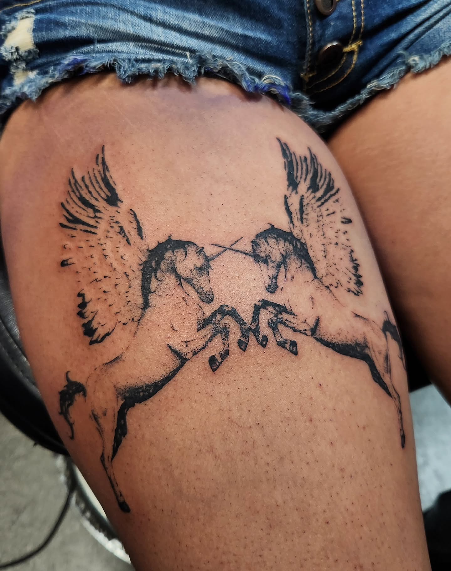 Tattoo by @stone_man720 — dotwork