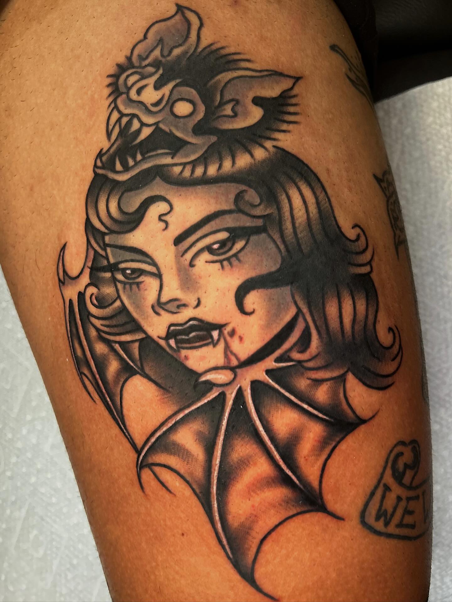 Tattoo by @tattoosbyberlin — american_traditional, dark_realism