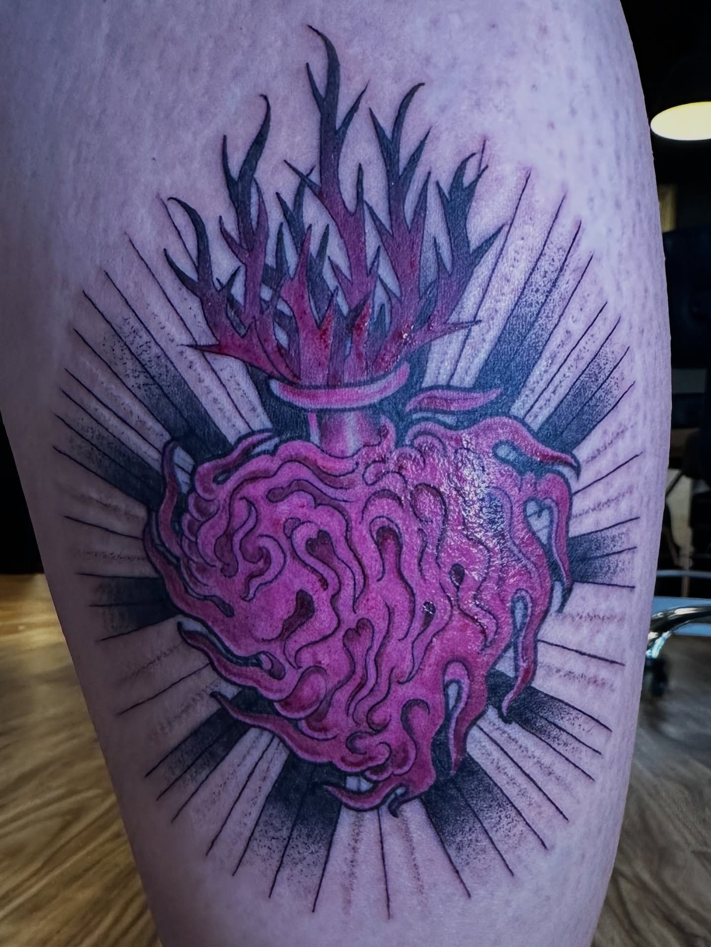 Tattoo by @callme.tvulture — dotwork, surrealism