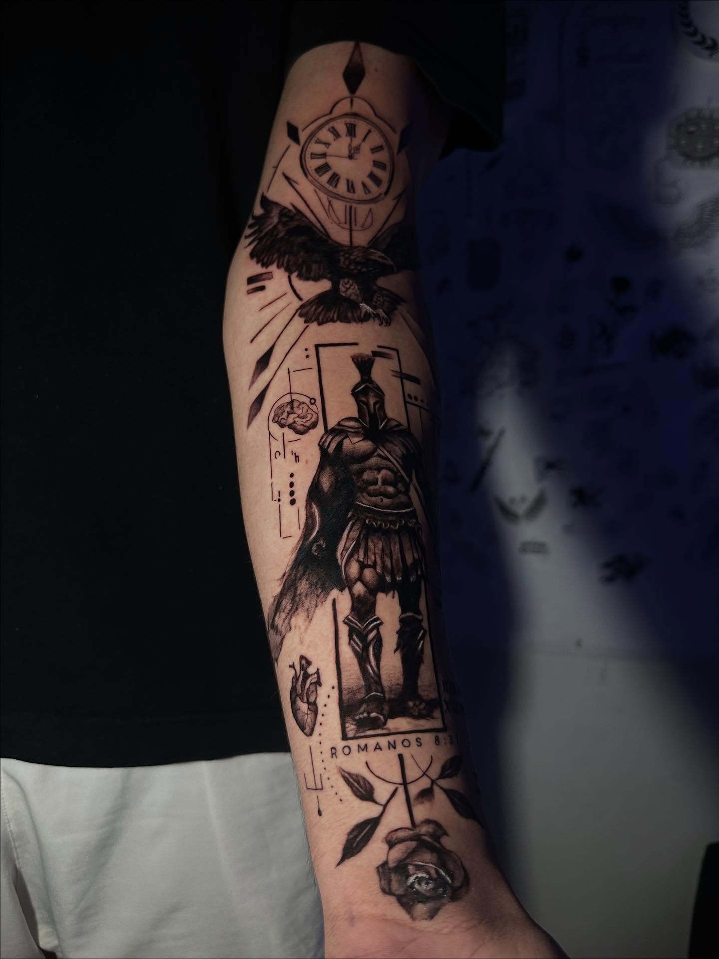 Tattoo by @sebastrussy — black_and_grey