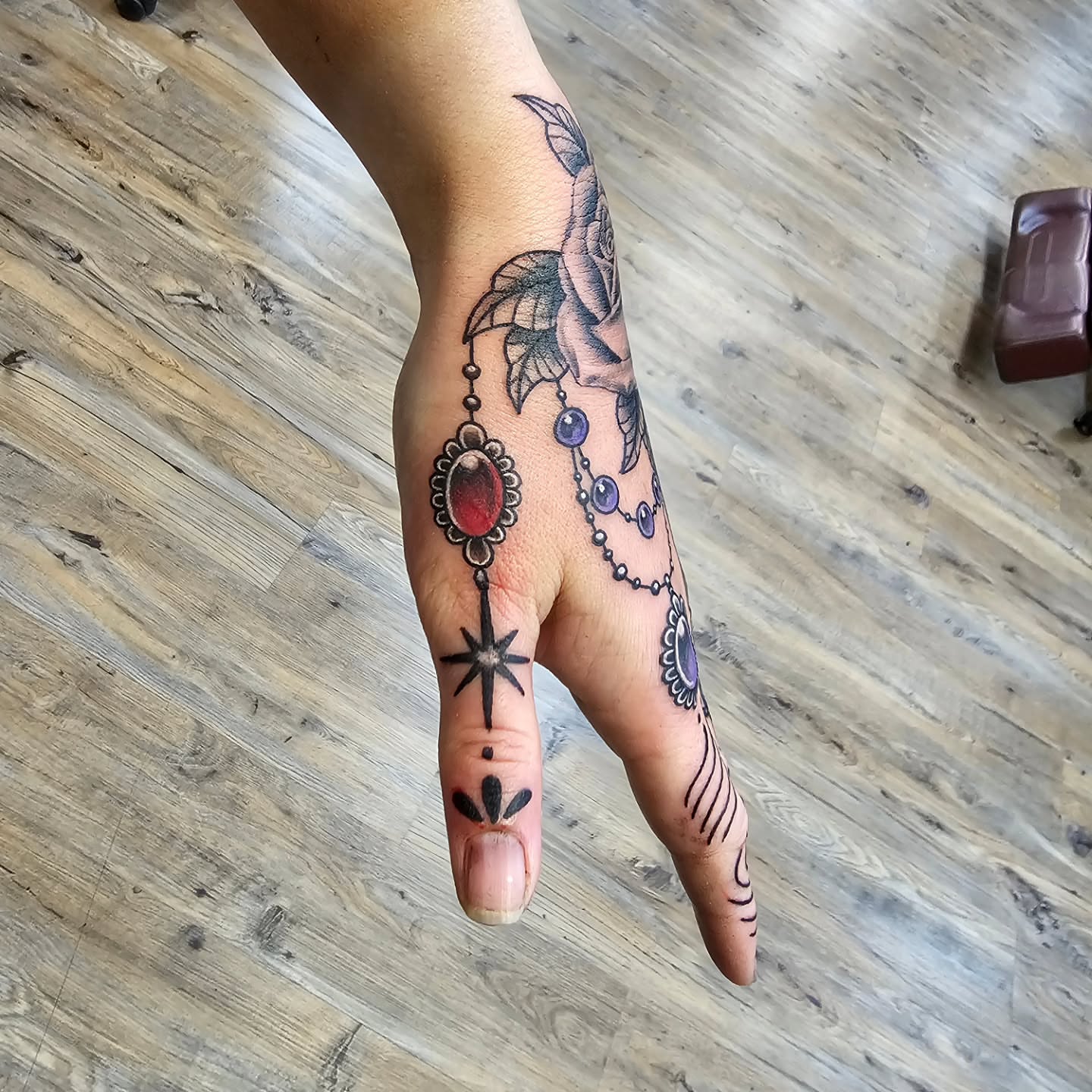 Tattoo by @indeedilly — american_traditional, dotwork